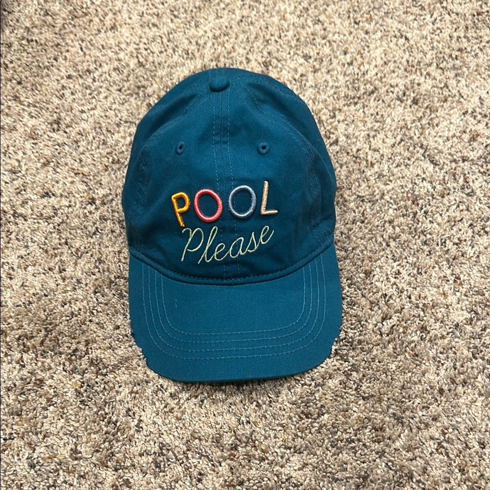 Teal 'Pool Please' Cap